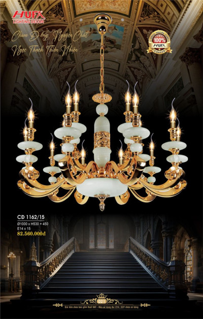 Đèn chùm đồng Hufa CĐ 1162/15