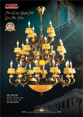 Đèn chùm đồng Hufa CĐ 1247/24
