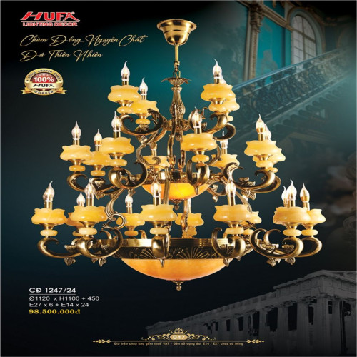 Đèn chùm đồng Hufa CĐ 1247/24
