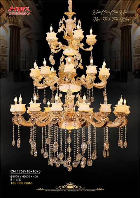 Đèn chùm nến Hufa CN 1769/15+10+5