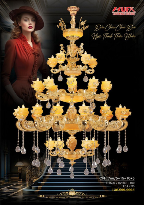 Đèn chùm nến Hufa CN 1766/5+15+10+5