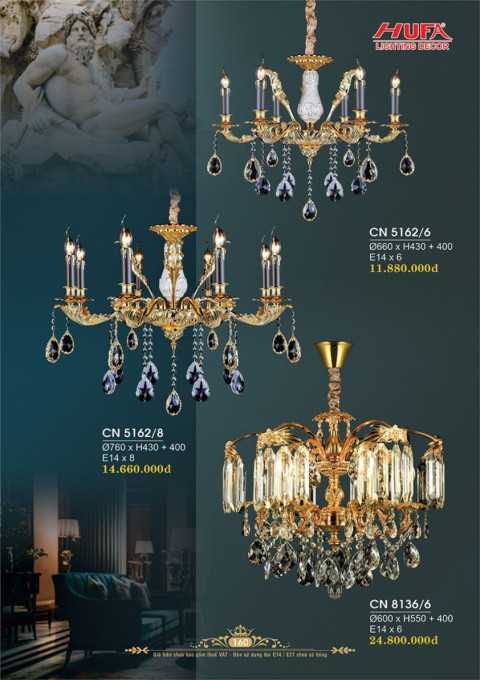 Đèn chùm nến Hufa CN CN 5162/6, CN 5162/8, CN 8136/6