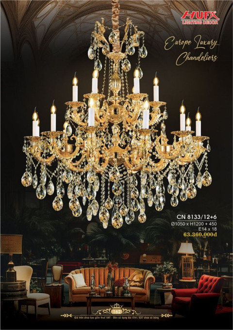 Đèn chùm nến Hufa CN 8133/12+6