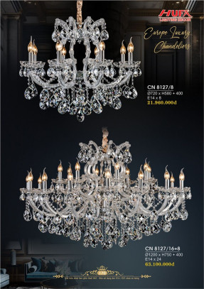 Đèn chùm nến Hufa CN 8127/8, CN 8127/16+8