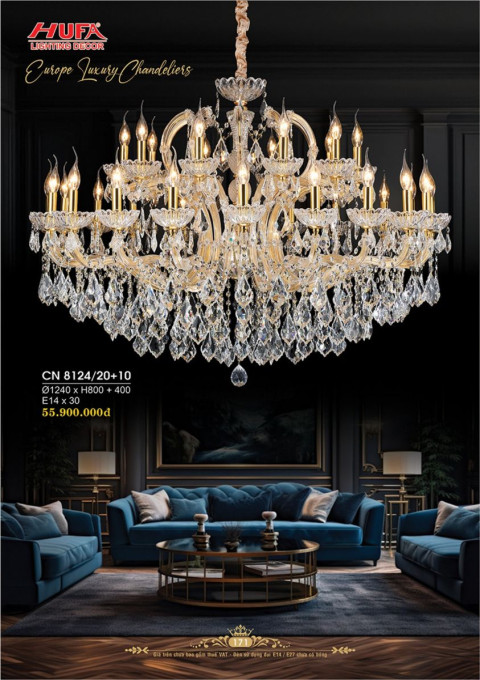 Đèn chùm nến Hufa CN 8124/20+10