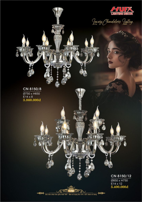 Đèn chùm nến Hufa CN 8150/8, CN 8150/12