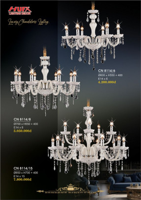 Đèn chùm nến Hufa CN 8114/6, CN 8114/8, CN 8114/15