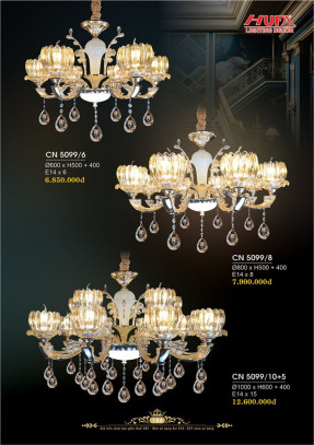 Đèn chùm nến Hufa CN 5099/6, CN 5099/8, CN 5099/10+5