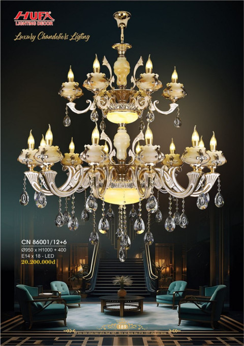 Đèn chùm nến Hufa CN 86001/12+6