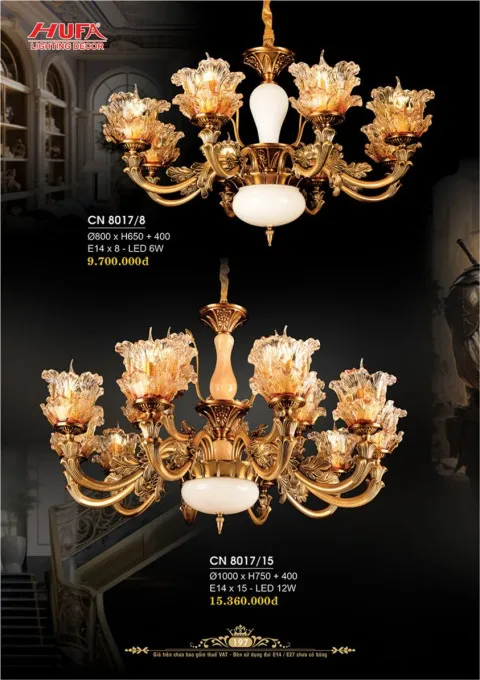 Đèn chùm nến Hufa CN 8017/8, CN 8017/15