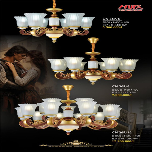 Đèn chùm nến Hufa CN 369/6, CN 369/8, CN 369/15