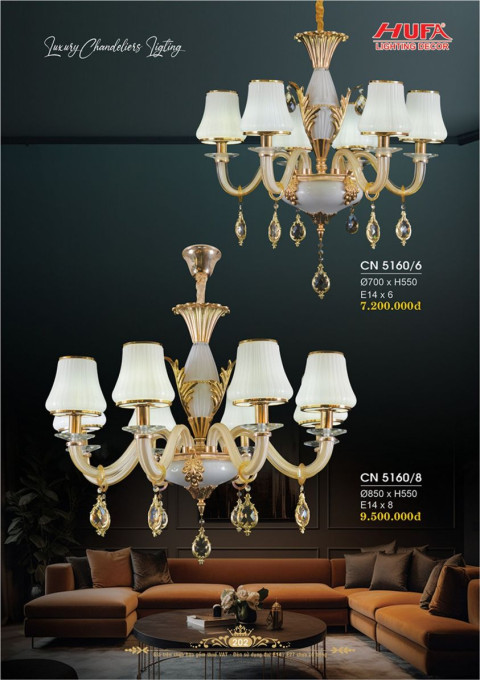 Đèn chùm nến Hufa CN 5160/6, CN 5160/8