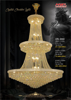 Đèn chùm pha lê thông tầng Hufa CFL 2333