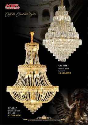 Đèn chùm pha lê Hufa CFL 3515, CFL 3517
