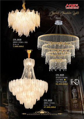 Đèn chùm pha lê Hufa CFL 3530, CFL 3525, CFL 3529