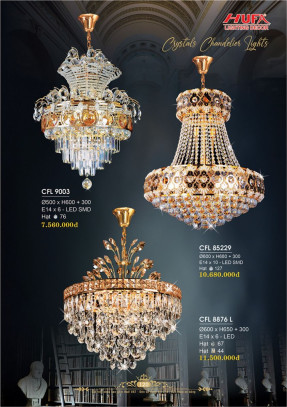 Đèn chùm pha lê Hufa CFL 9003, CFL 85229, CFL 8876 L