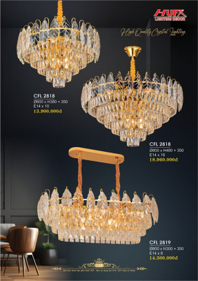 Đèn chùm pha lê Hufa CFL 2818, CFL 2819