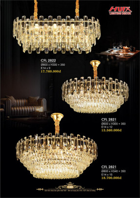 Đèn chùm pha lê Hufa CFL 2821, CFL 2822