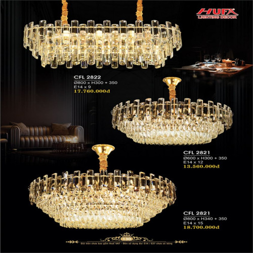 Đèn chùm pha lê Hufa CFL 2821, CFL 2822