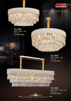 Đèn chùm pha lê Hufa CFL 2825, CFL 2826