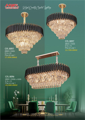 Đèn chùm pha lê Hufa CFL 8096, CFL 8097