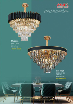 Đèn chùm pha lê Hufa CFL 9904, CFL 2233