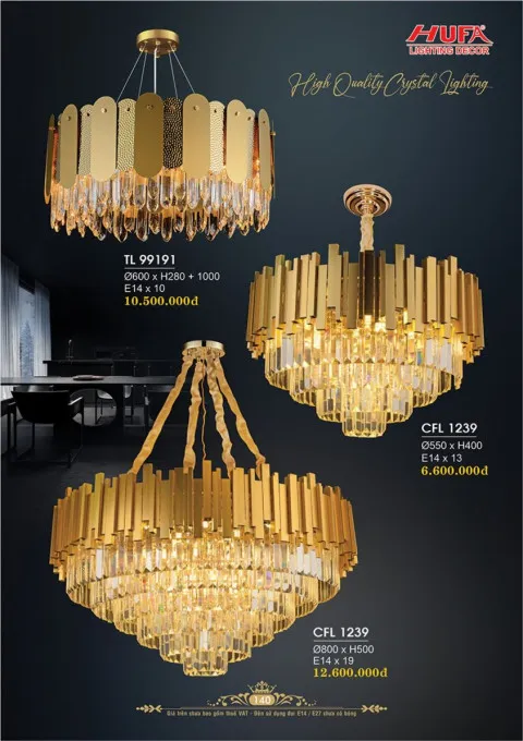 Đèn chùm pha lê Hufa CFL 1239, CFL 99191