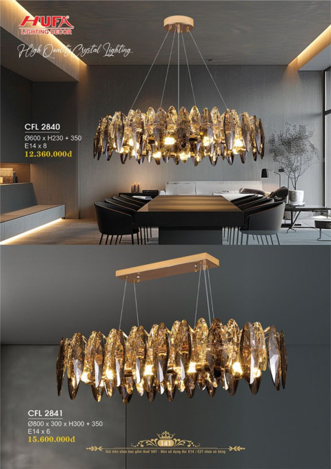 Đèn chùm pha lê Hufa CFL 2840, CFL 2841
