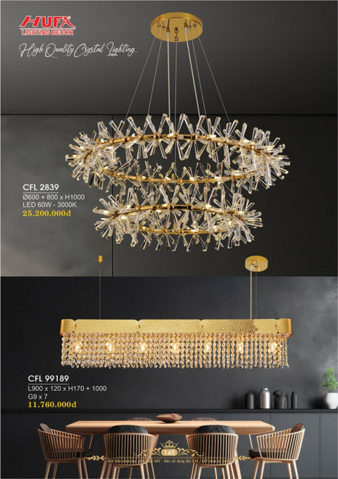 Đèn chùm pha lê Hufa CFL 99189, CFL 2839