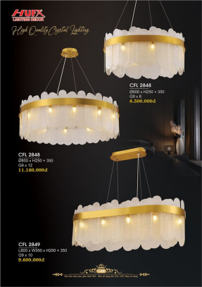Đèn chùm pha lê Hufa CFL 2848, CFL 2849