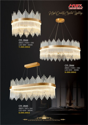 Đèn chùm pha lê Hufa CFL 2844, CFL 2845