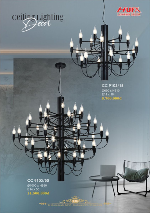 Đèn chùm cổ điển Hufa CC 9103/18, CC 9103/50