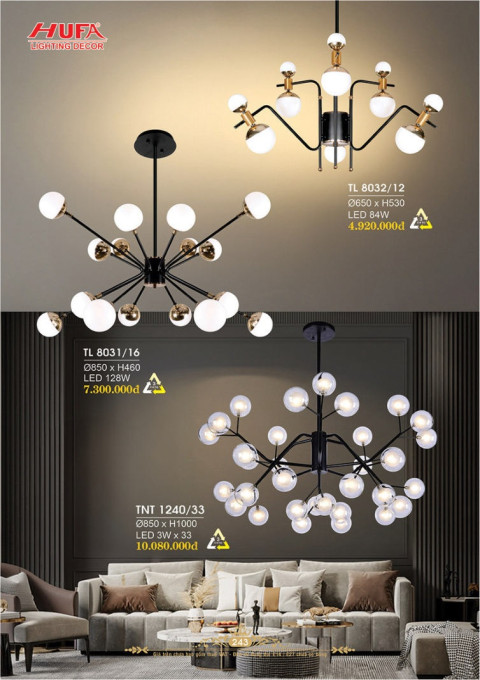 Đèn thả LED Hufa TL 8032/12, TL 8031/16, TNT 1240/33