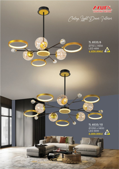 Đèn thả LED Hufa TL 6533/6, TL 6533/10