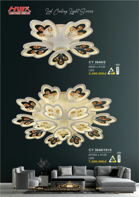 Đèn chùm Ý Hufa CY 3640/5, CY 3640/10+5