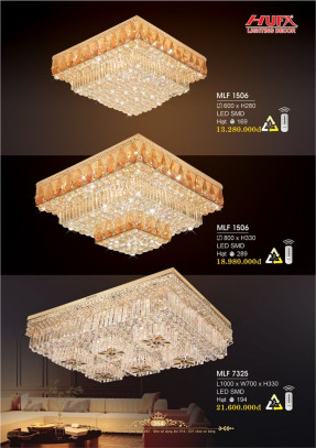 Đèn mâm pha lê Hufa MLF 1506, MLF 7325
