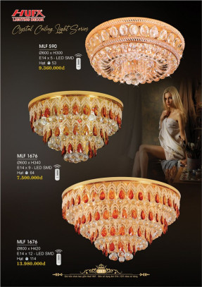 Đèn mâm pha lê Hufa MLF 590, MLF 1676