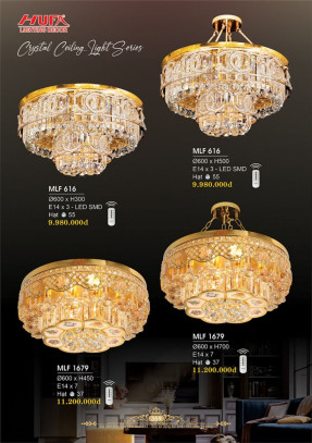 Đèn mâm pha lê Hufa MLF 616, MLF 1679