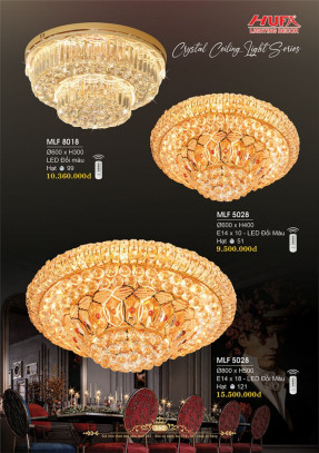 Đèn mâm pha lê Hufa MLF 8018, MLF 5028