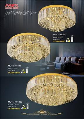 Đèn mâm pha lê Hufa MLF 1680/600, MLF 1680/800, MLF 1680/1000