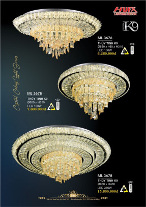 Đèn mâm LED Hufa ML 3676, ML 3678