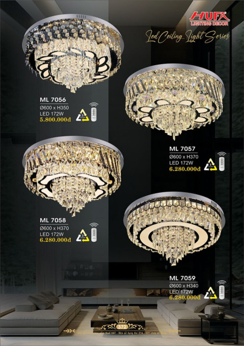 Đèn mâm LED Hufa ML 7056, ML 7057, ML 7058, ML 7059