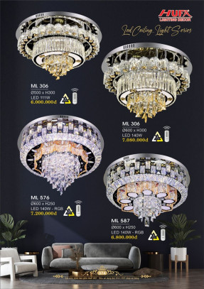 Đèn mâm LED Hufa ML 306, ML 576, ML 587