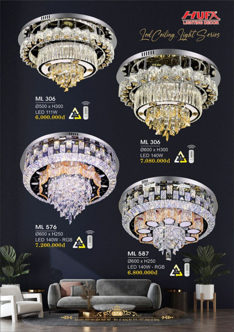 Đèn mâm LED Hufa ML 306, ML 576, ML 587