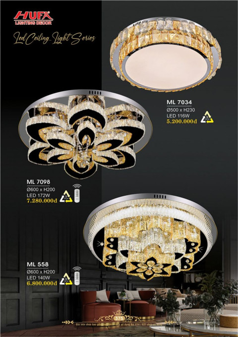 Đèn mâm LED Hufa ML 7034, ML 7098, ML 558