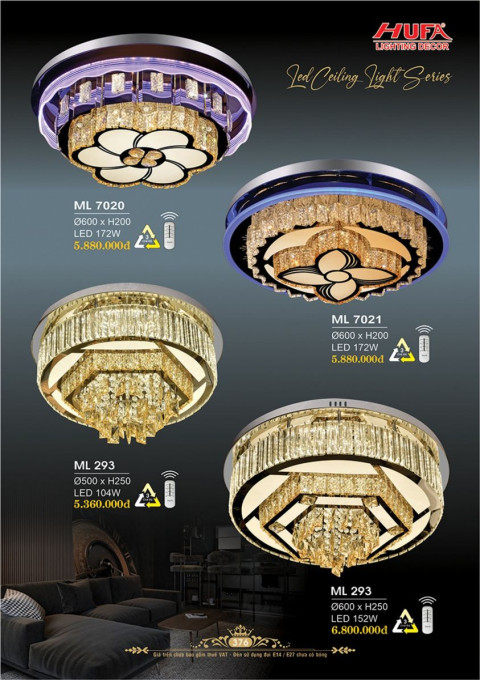 Đèn mâm LED Hufa ML 7020, ML 7021, ML 293