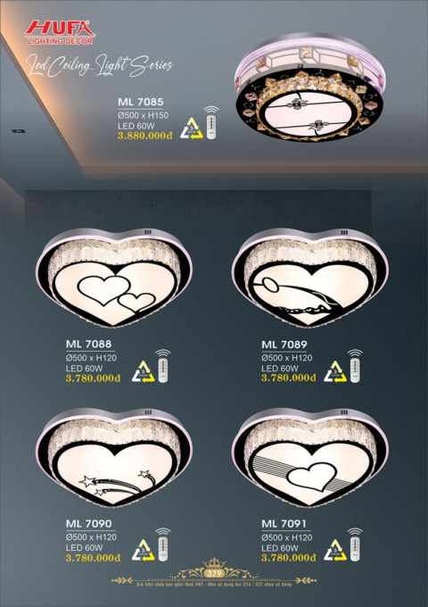 Đèn mâm LED Hufa ML 7085, ML 7088, ML 7089, ML 7090, ML 7091