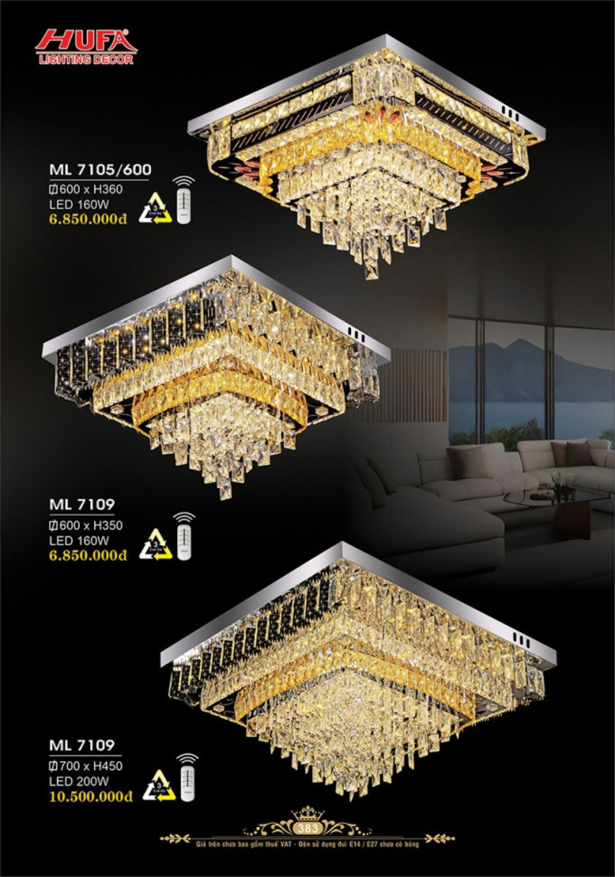 Đèn mâm LED Hufa ML 7109, ML 7105/600