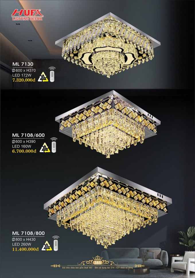 Đèn mâm LED Hufa ML 7130, ML 7108