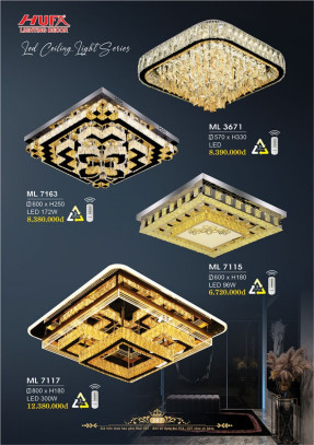 Đèn mâm LED Hufa ML 3671, ML 7163, ML 7115, ML 7117